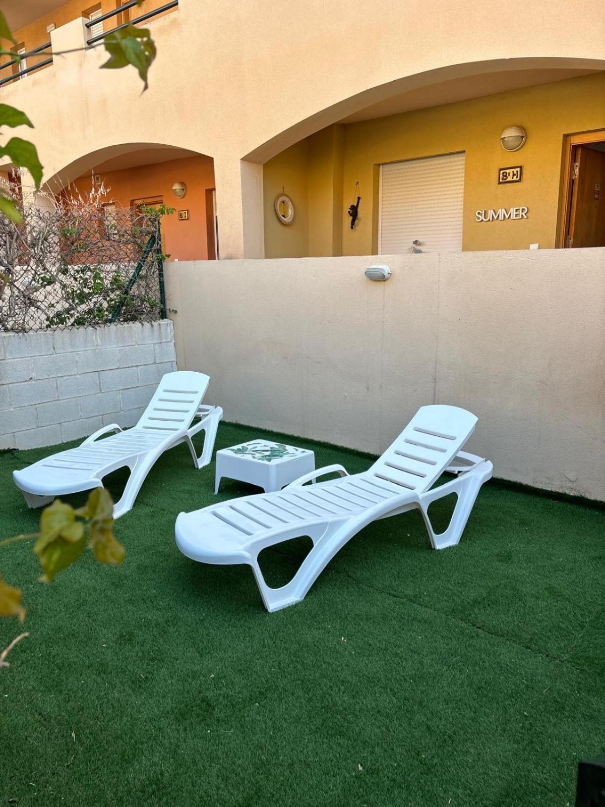 Апартаменты Bajo Con Jardin A Pie De Playa Y Piscina Comunitaria Con Jacuzzi Playas de Vera Экстерьер фото